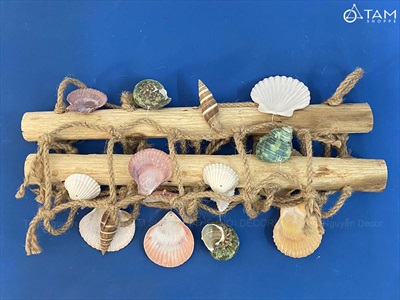 Lưới dây thừng sò ốc Việt Nam thủ công [3 Size - Sò ốc thật] Rộng 30-40-50cm PKT-BIEN-06